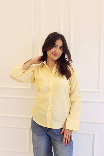 Darla Striped Shirt - Lemon Pop