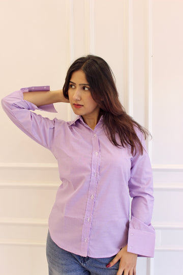 Darla Striped Shirt - Blueberry Cheesecake