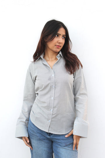 Darla Striped Shirt - Soft Smoke