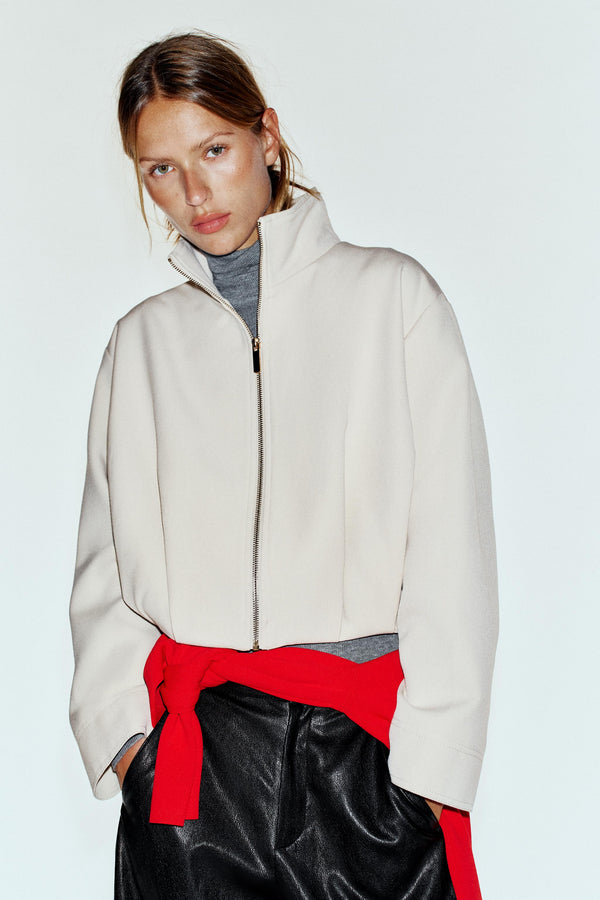HIGH COLLAR BOMBER JACKET