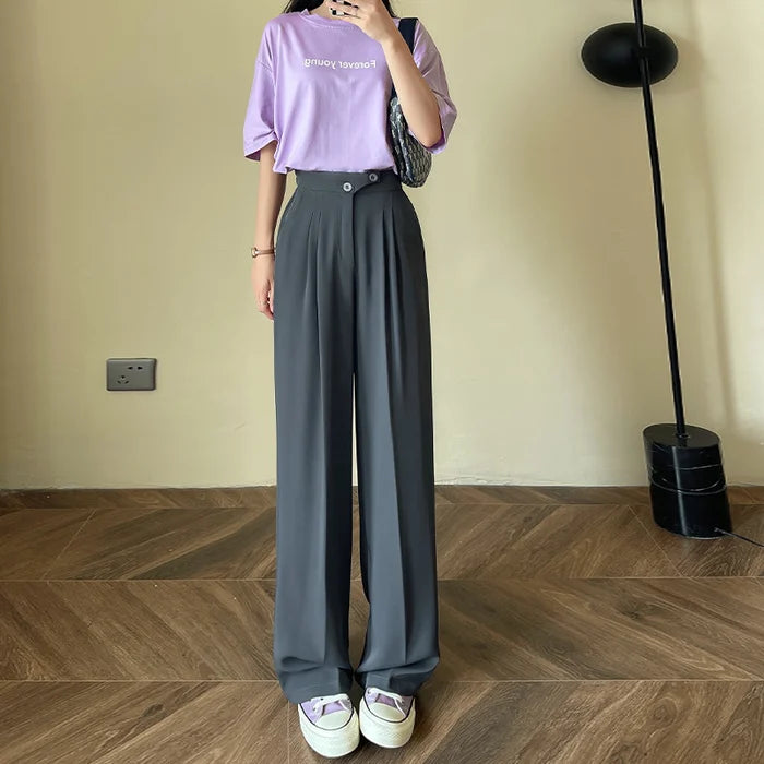 Ellen's Casual Loose-Fit Full-Length Pants