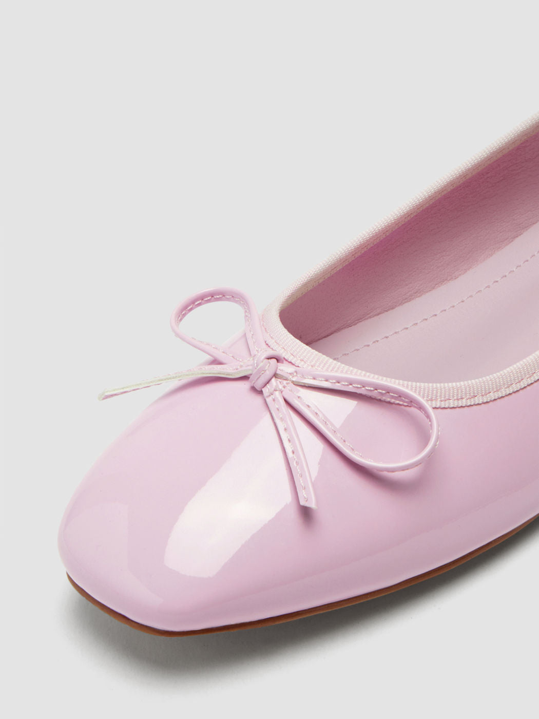 BOWKNOT DECOR SQUARE TOE BALLET MARY JANE FLATS