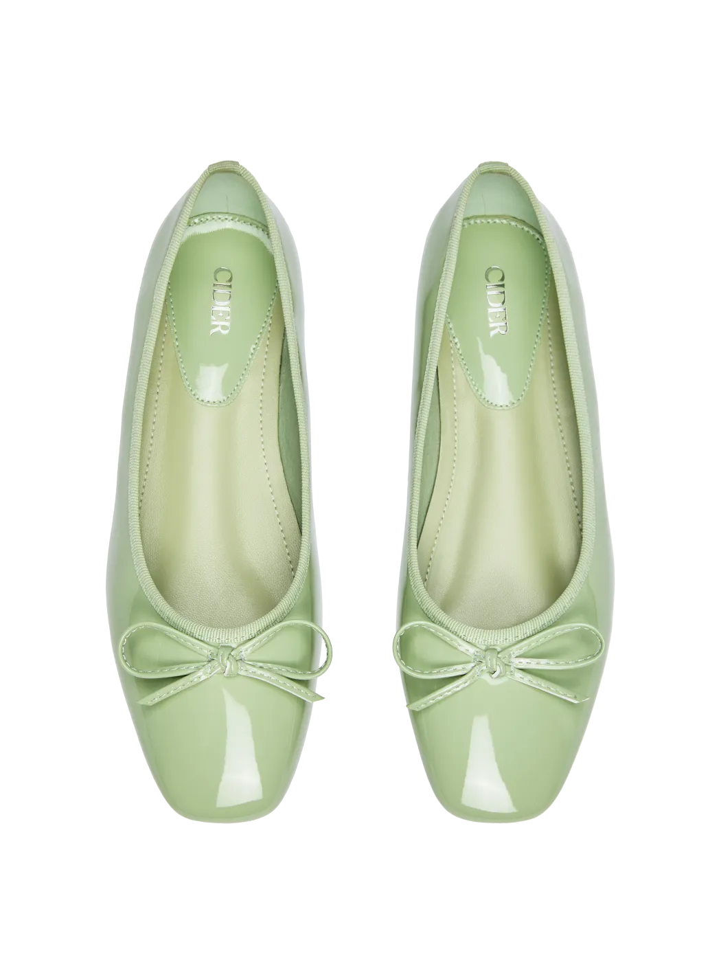 BOWKNOT DECOR SQUARE TOE BALLET MARY JANE FLATS