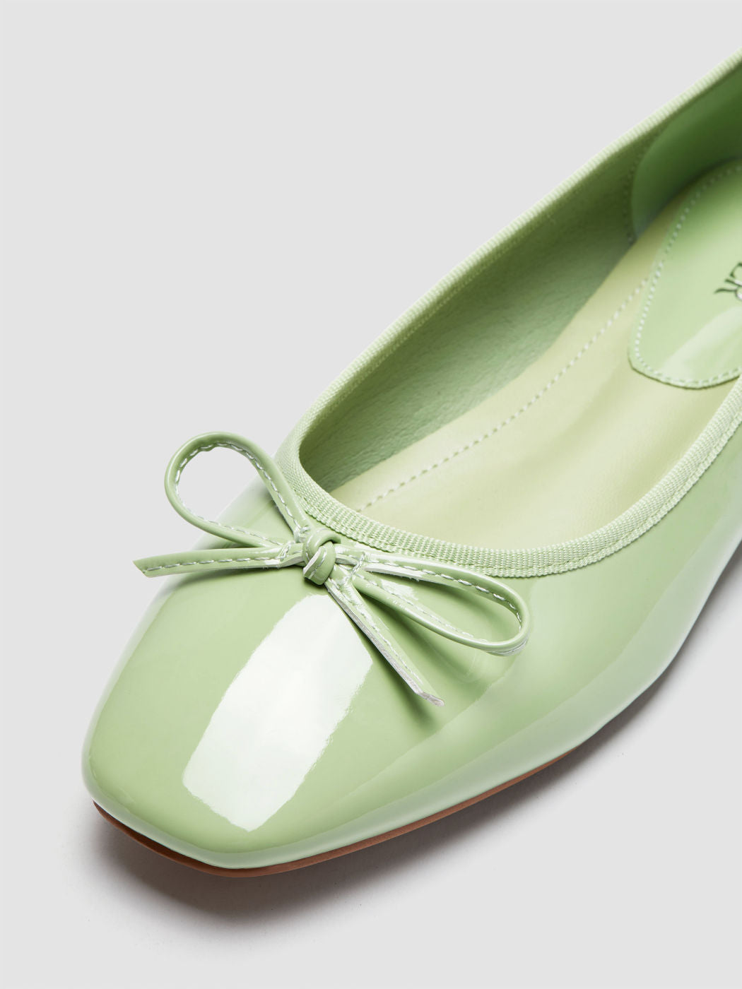 BOWKNOT DECOR SQUARE TOE BALLET MARY JANE FLATS