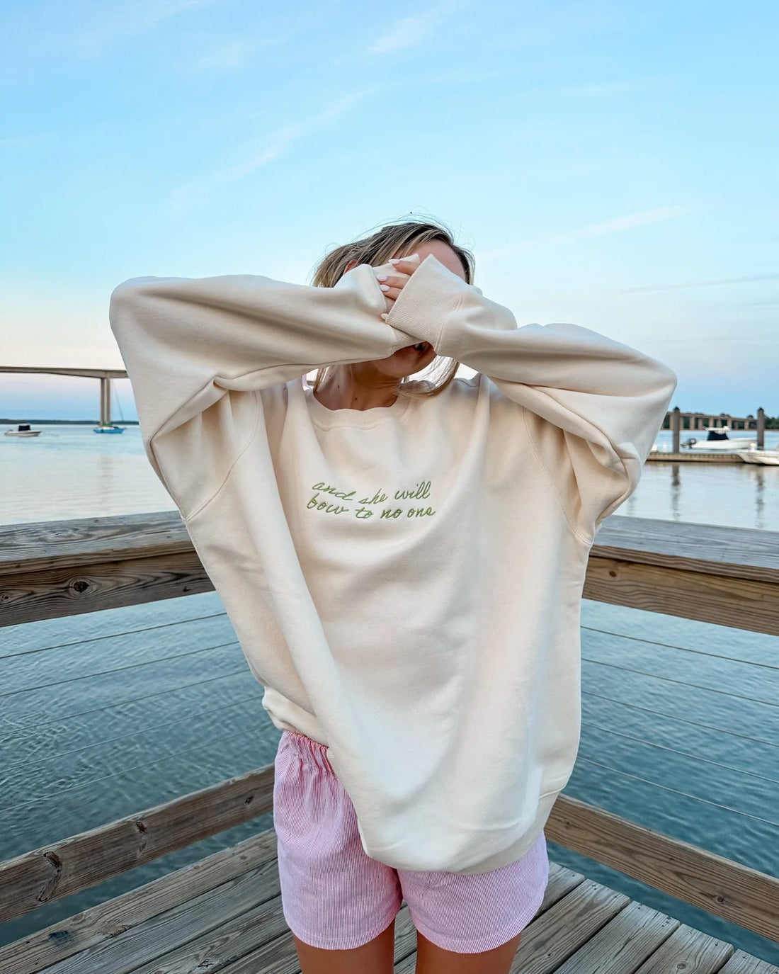 Twillie Bow Crewneck Hoodie