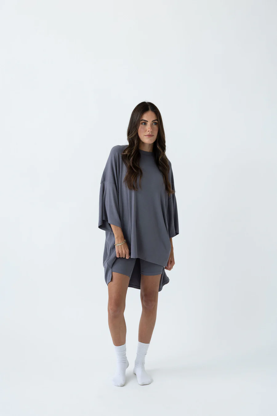 7MNST Cozy Chic Long Set Slate