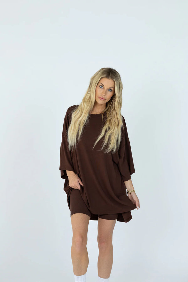 7MNST Cozy Chic Long Set Brown