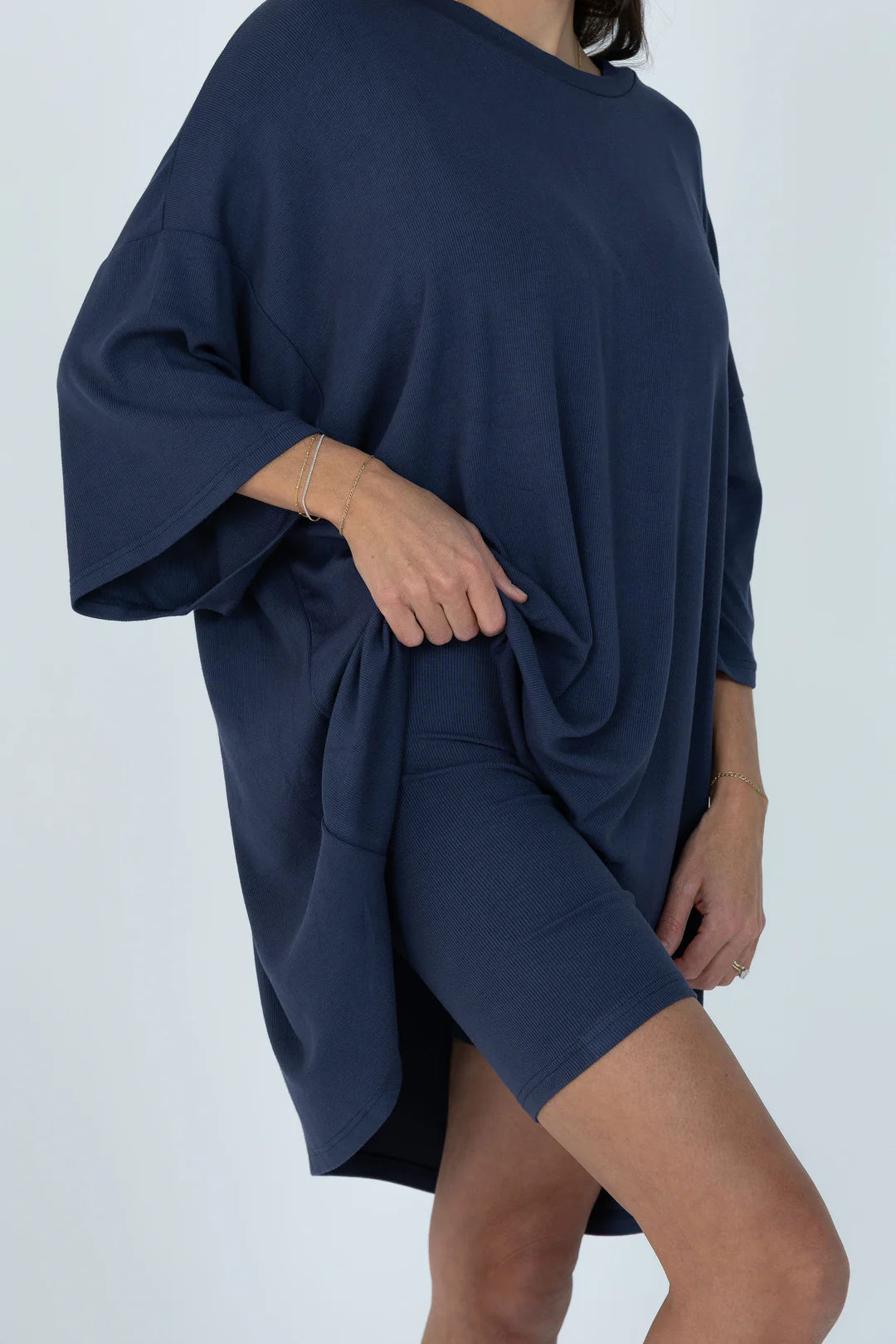 7MNST Cozy Chic Long Set Navy