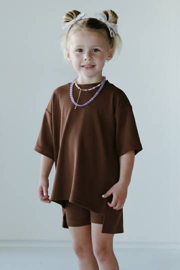 KIDS 7MNST Cozy Chic Long Set Walnut