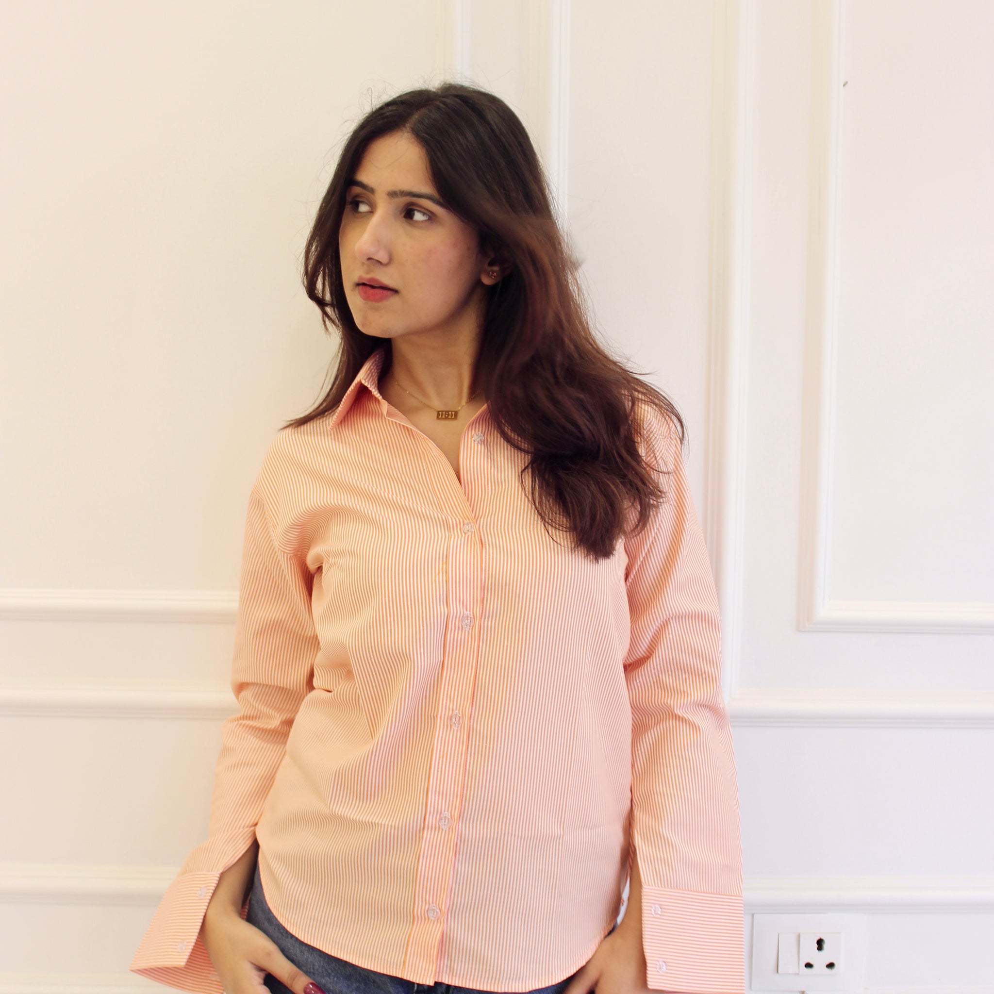 Darla Striped Shirt - Orange Creamsicle