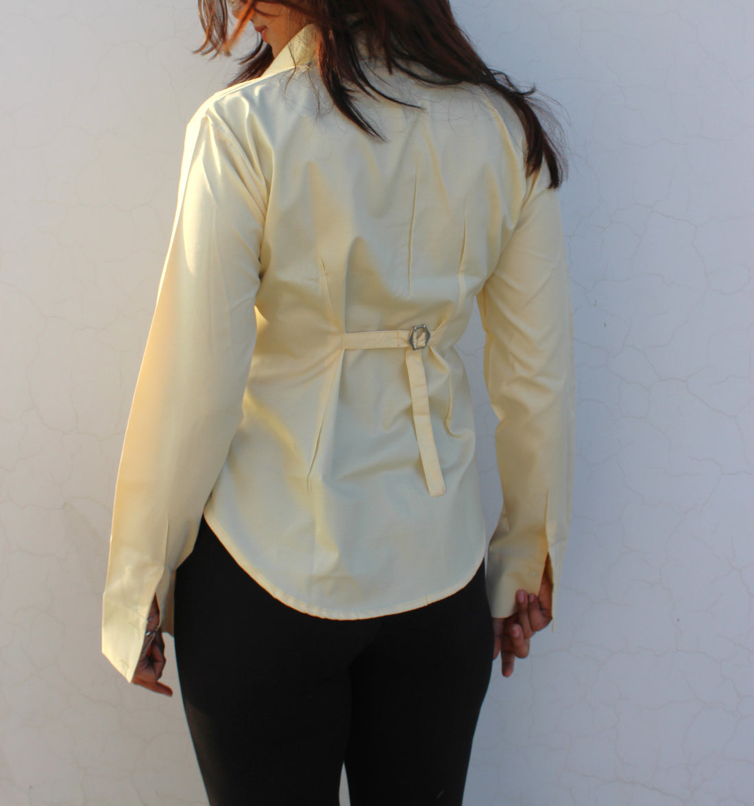 Evonne Corset Shirt - Yellow { Belted }
