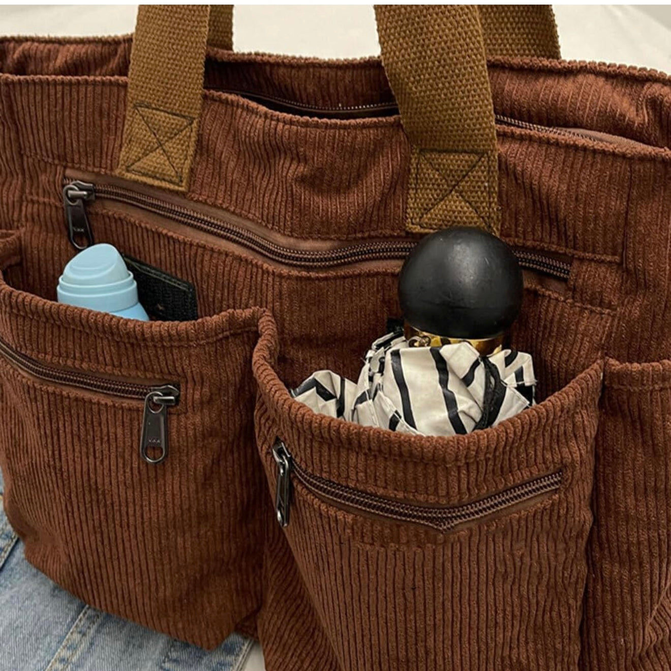 7MNST Corduroy Utility Tote