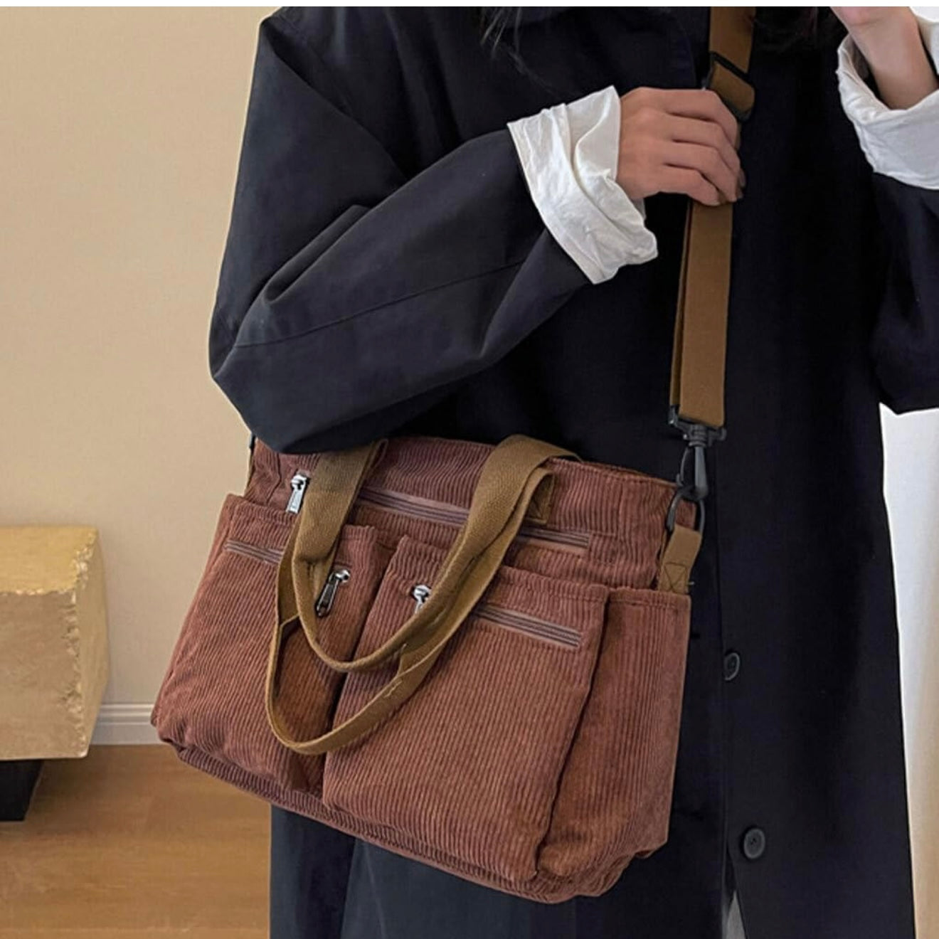 7MNST Corduroy Utility Tote