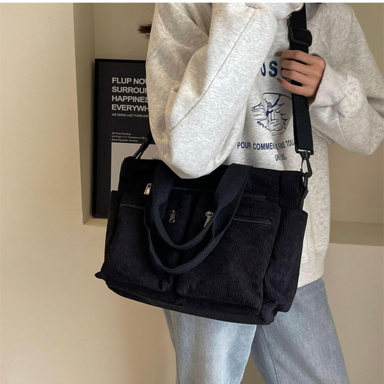 7MNST Corduroy Utility Tote