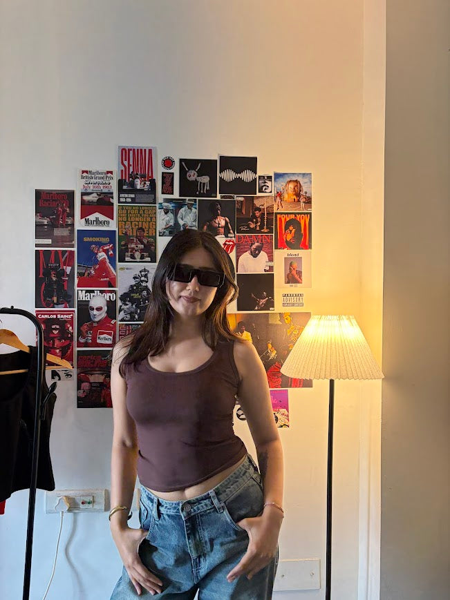 Regular Tank Top Brown