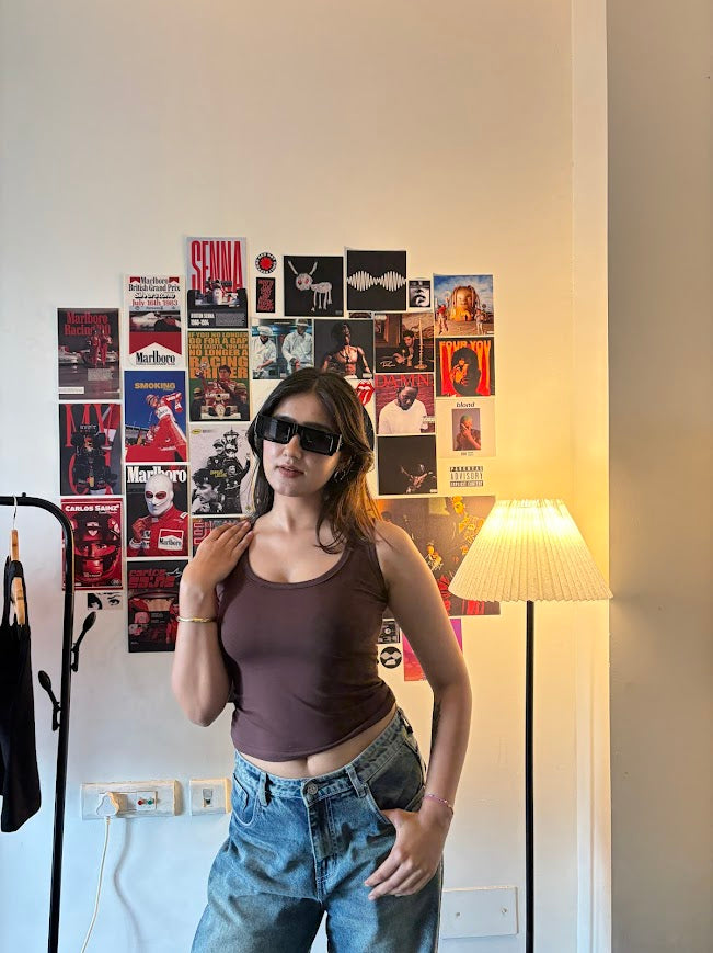 Regular Tank Top Brown