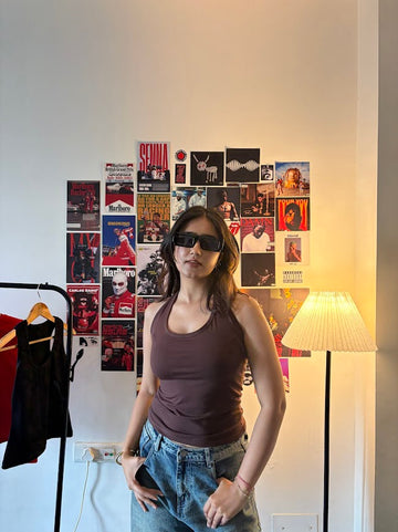 Halter Neck Top Brown