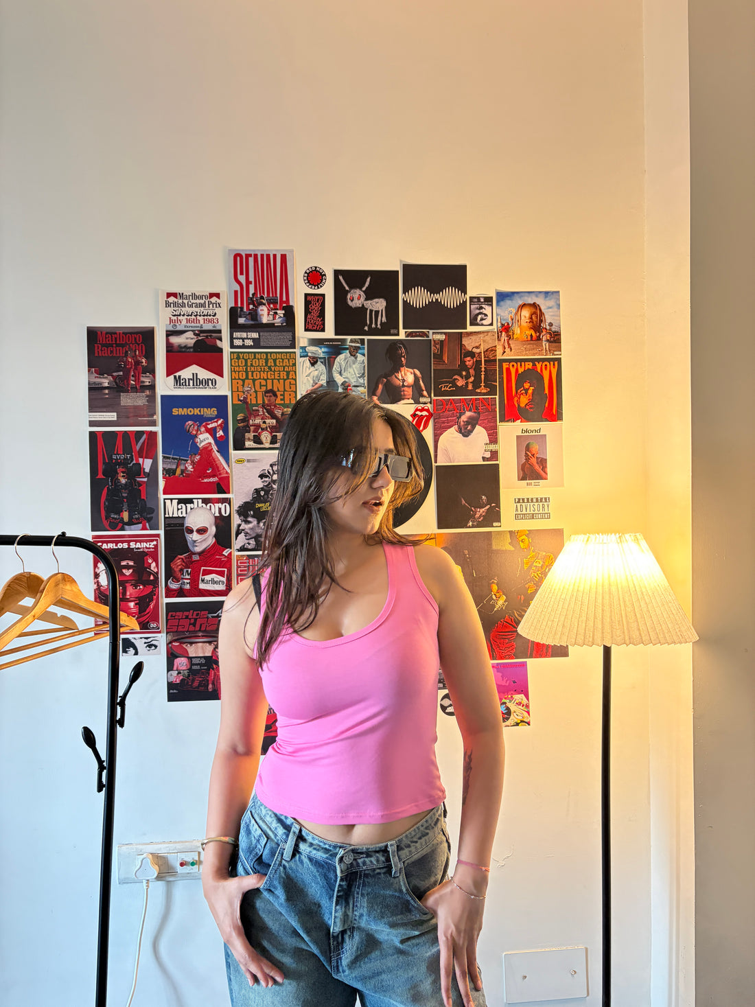 Racer Back Top Pink