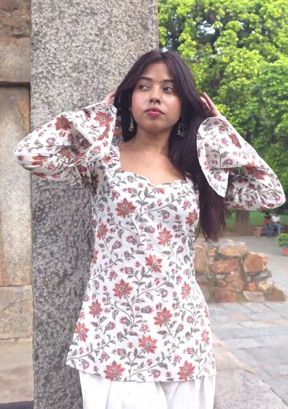 Roohi Printed Short Kurti [ Petal Poetry ]