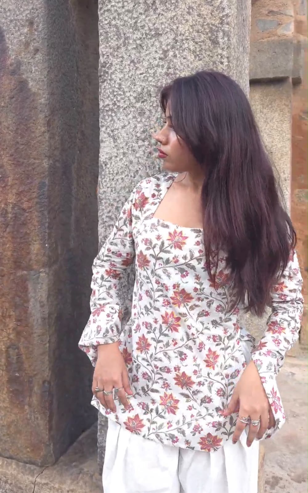 Roohi Printed Short Kurti [ Petal Poetry ]
