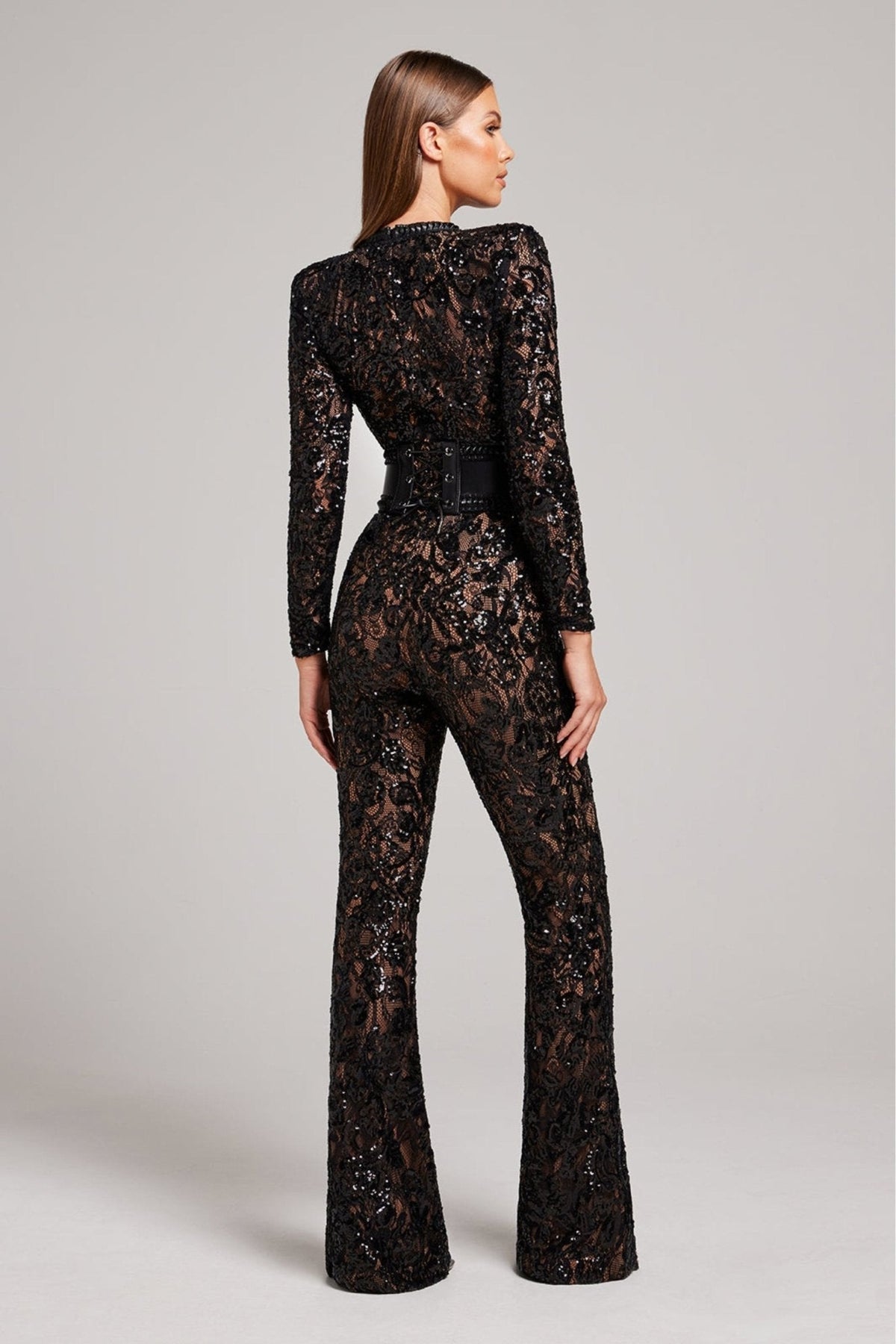 Bella Glitter Jumpsuit - Black