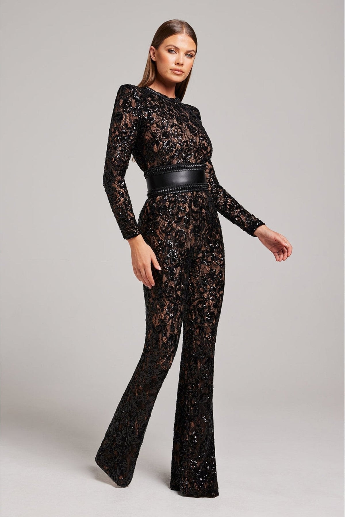 Bella Glitter Jumpsuit - Black