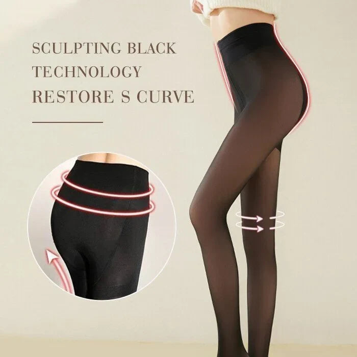 60% OFF - Adele Flawless Legs: Warm, Plush-Lined, Translucent Elastic Tights for a Perfect Look!