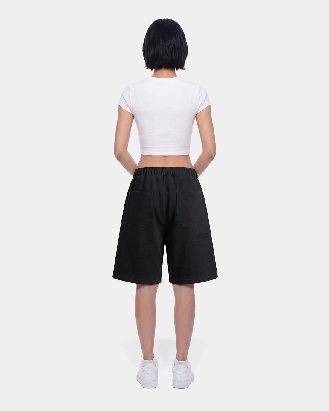 Jogger Baggy Shorts in Black