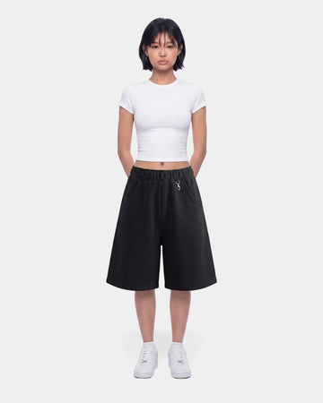 Jogger Baggy Shorts in Black