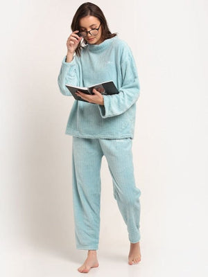 Fleece night shop suit for ladies